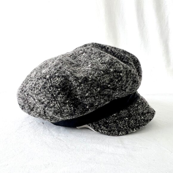 Newsboy Cap Style Hat, by Giovannio New York Salt & Pepper Polyester Blend, New! - Picture 2 of 16